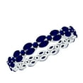 thumbnail image 1 of Rosec Jewels Contemporary Full Eternity Ring with Blue Sapphire for Women (AAA Quality, September Birthstone), 18K White Gold, US 4.50, 1 of 7