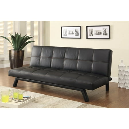 Contemporary Futon/Sofa Bed, Black