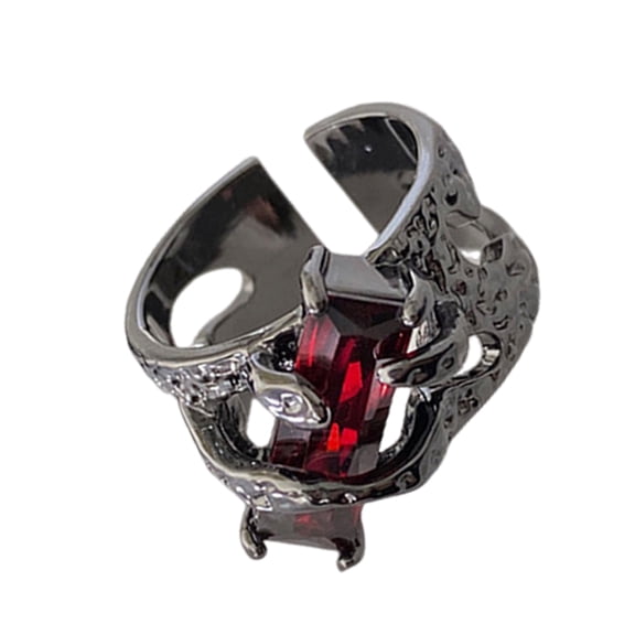 Contemporary Gemstones Embedded Rings in Fluid Laval Design Stylish Rings Accessory Ideal for Enhancing Party Outfits