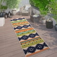 thumbnail image 1 of Contemporary Geometric Bohemian Indoor/Outdoor Multi 2'x7' Runner Rug, 1 of 6