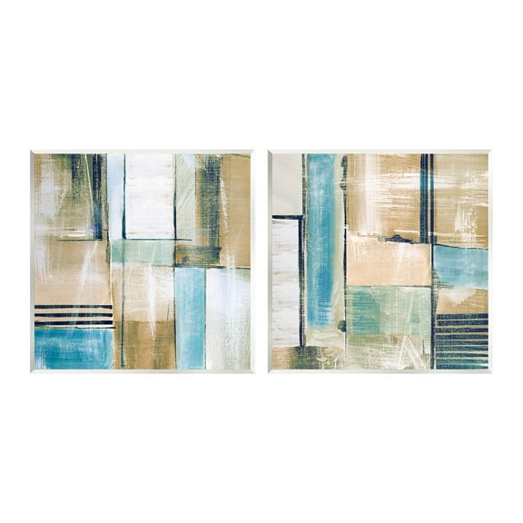 Contemporary Geometric Neutral Tones Abstract Graphic Art Unframed Art Print Wall Art, Set of 2