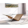 thumbnail image 1 of Coaster Glass Top Coffee Table in Light Walnut, 1 of 2