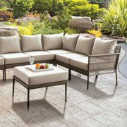 Contemporary Gray & Beige Sectional Sofa FOA CM-OS2599-SECTIONAL Aleisha