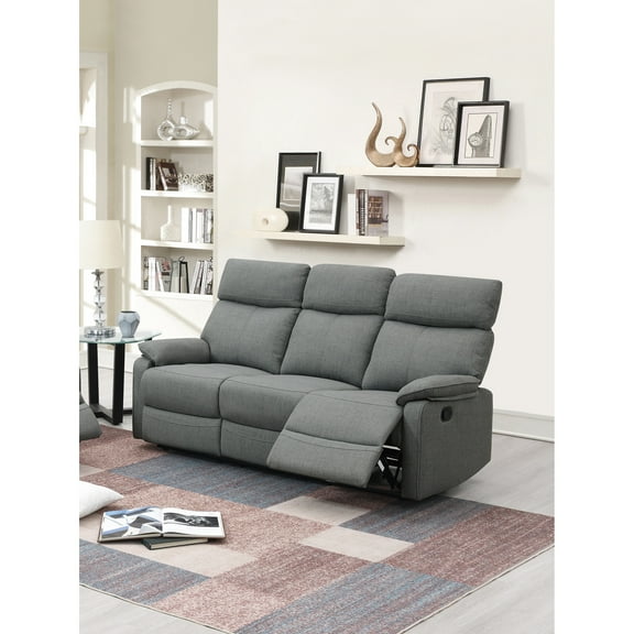 Contemporary Gray Burlap Recliner Motion For Modern Homes Style In A Comfortable Day