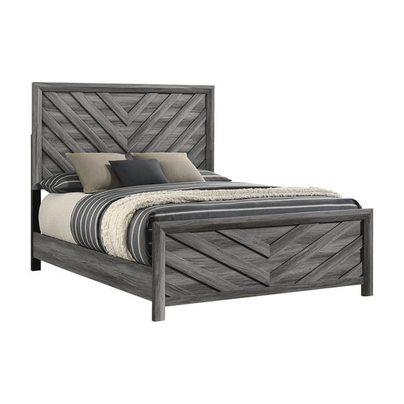 Contemporary Gray Queen Bed - Wood, Creating A Relaxing Bedroom Vibe Elegant Made From Wood For Sophisticated Look