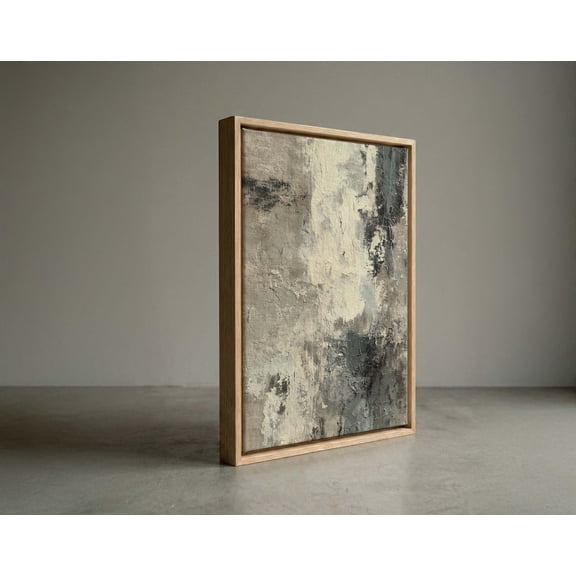Contemporary Grey And White Soft Texture Wall Decor Unframed Paper Print