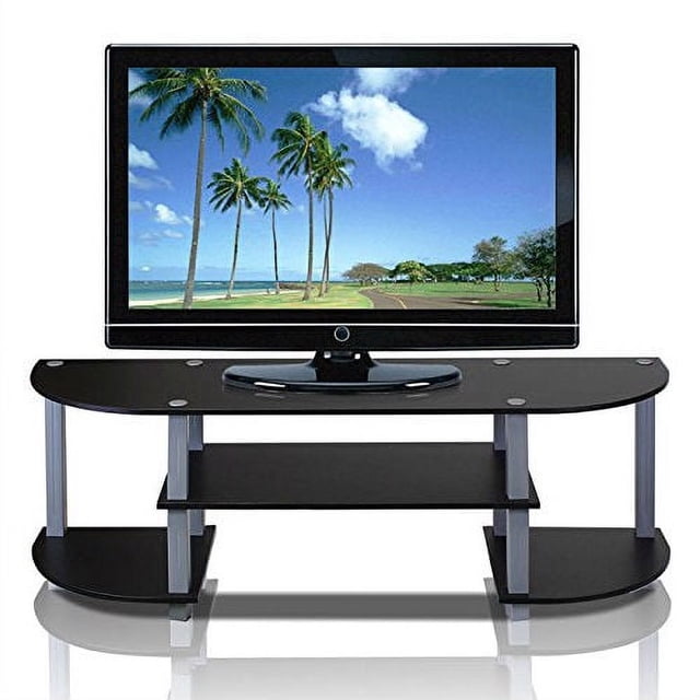 Contemporary Grey and Black TV Stand - Fits up to 42-inch TV - Walmart.com