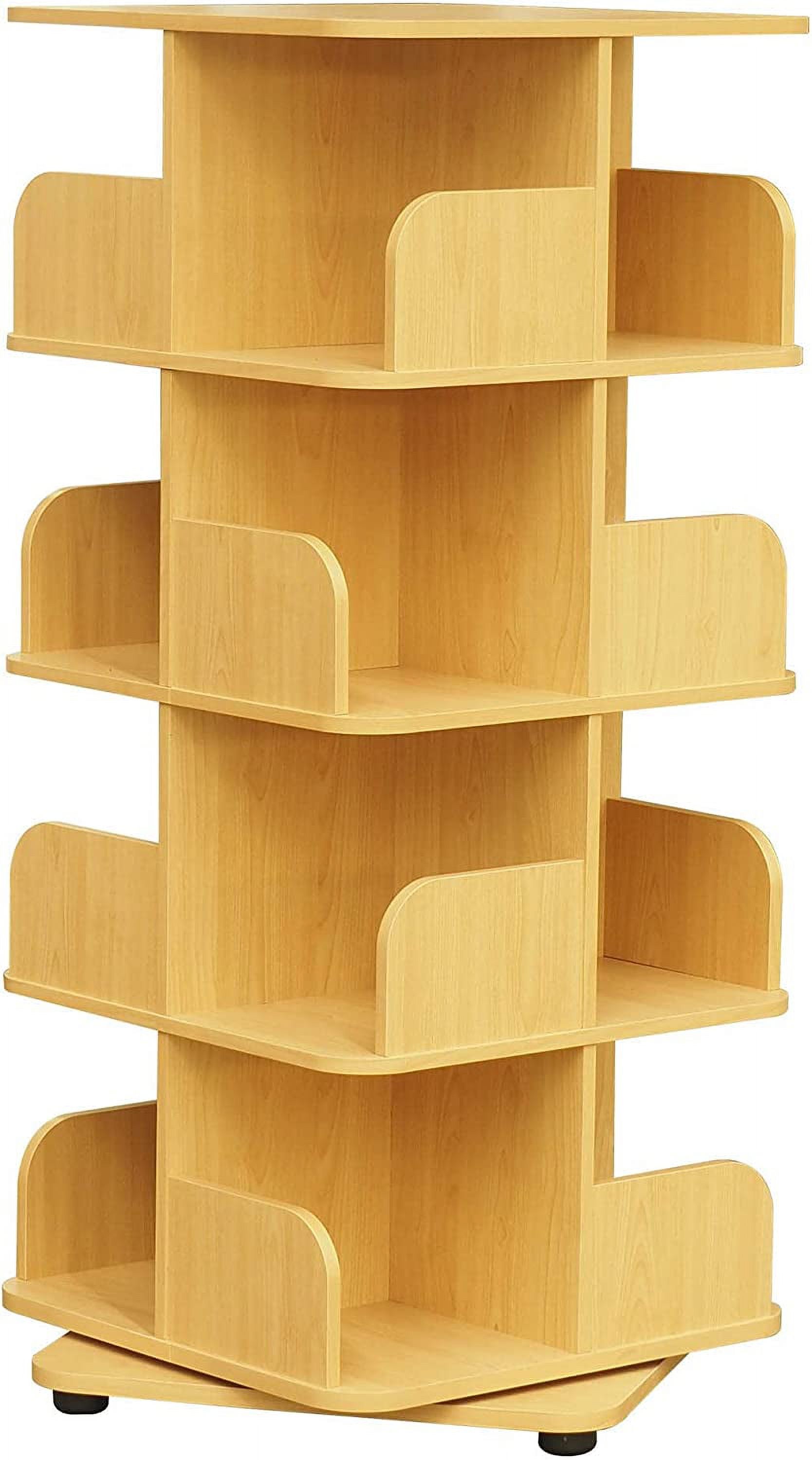 Contemporary Hartwick 4 Tier Revolving Bookcase Tower Display Unit With