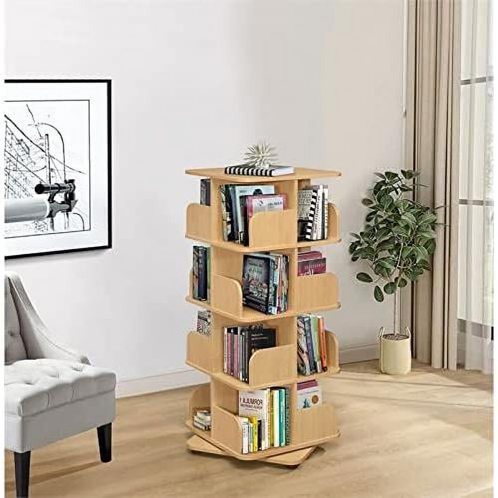 Contemporary Hartwick 4 Tier Revolving Bookcase Tower Display Unit With