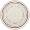 thumbnail image 1 of Contemporary Heloise Collection Area Rug 3'3" Round - Ivory-Multi, 1 of 5
