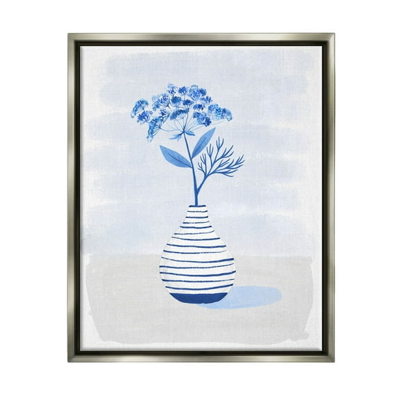 Contemporary Herb Sprig Flower Botanical & Floral Graphic Art Luster Gray Framed Art Print Wall Art