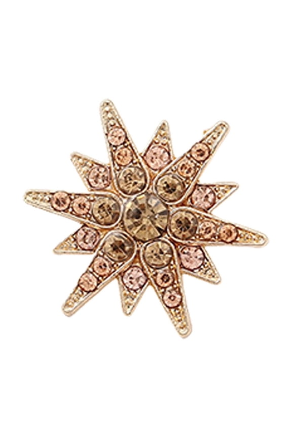 Contemporary Hexagram Brooch For Professional Wardrobe Alloy Metal Accessory Gender Neutral Design Secure Pin Backing