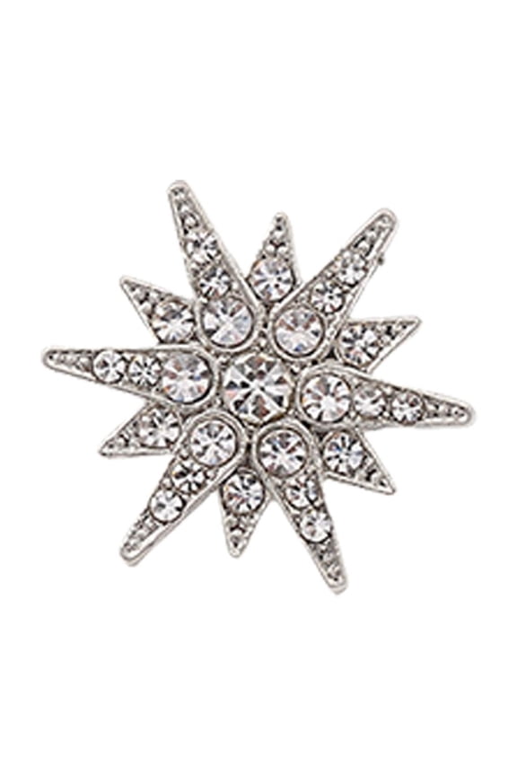 Contemporary Hexagram Brooch For Professional Wardrobe Alloy Metal Accessory Gender Neutral Design Secure Pin Backing