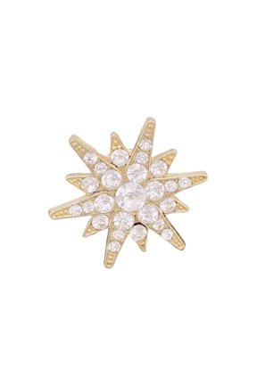 Contemporary Hexagram Brooch For Professional Wardrobe Alloy Metal Accessory Gender Neutral Design Secure Pin Backing