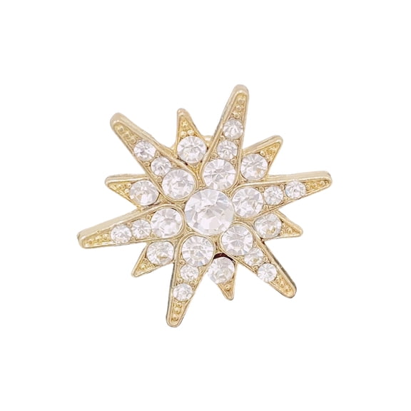 Contemporary Hexagram Brooch For Professional Wardrobe Alloy Metal Accessory Gender Neutral Design Secure Pin Backing