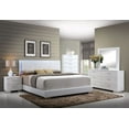thumbnail image 1 of Esofastore Contemporary 4-Piece Bedroom Furniture Set Queen Bed High Gloss White, 1 of 7
