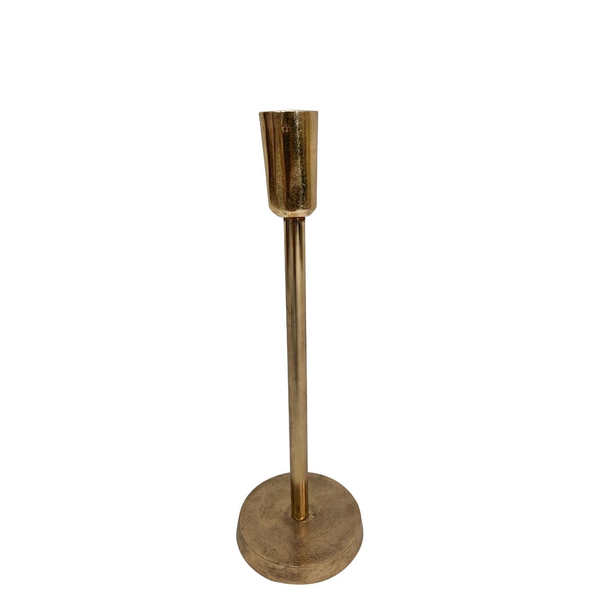 Elegant 10" Antique Brass Finish Aluminum Candlestick for Tabletop