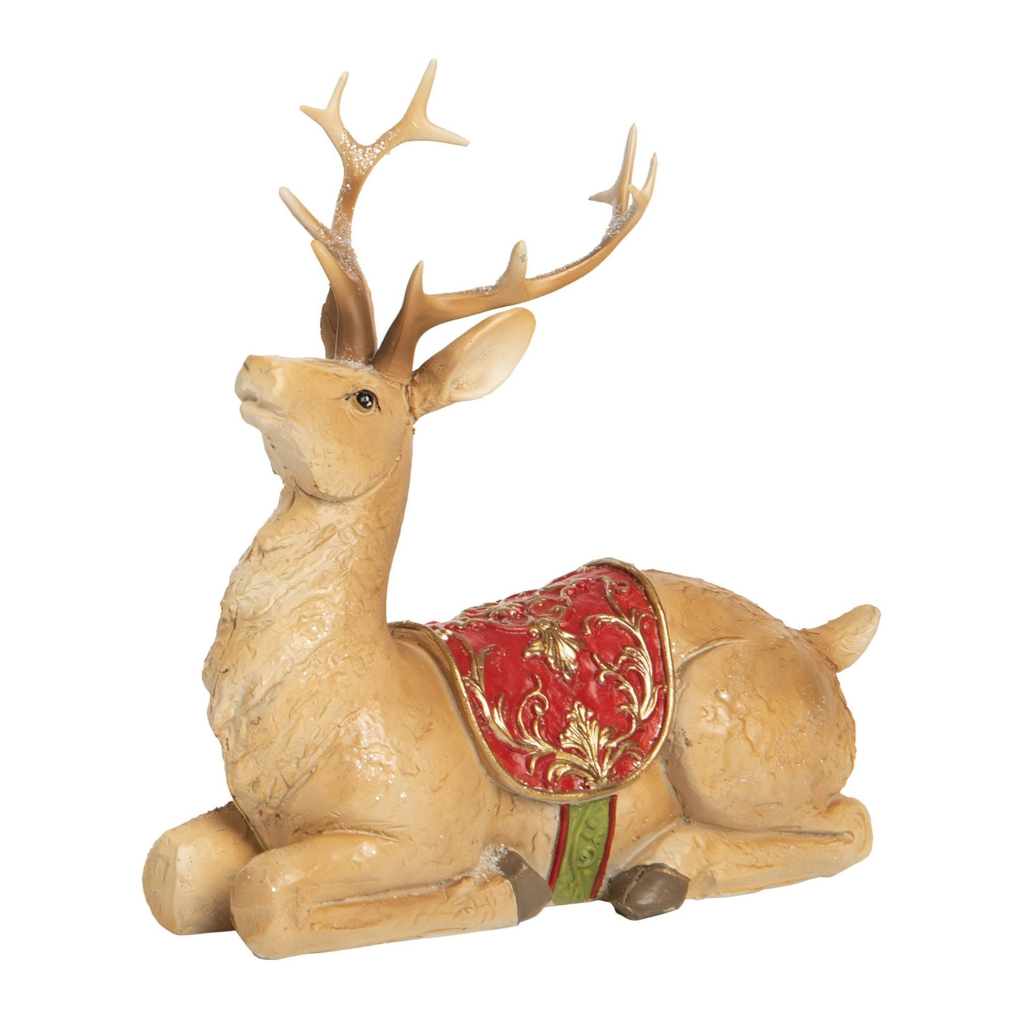 Contemporary Home Living 10" Rustic Sitting Reindeer Christmas Tabletop