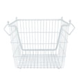 thumbnail image 1 of Contemporary Home Living 10" x 12.5" White Large Metal Rectangular Basket, 1 of 5