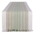 thumbnail image 1 of Contemporary Home Living 108" Table Runner with Fringed Thyme Green Stripes Design, 1 of 8