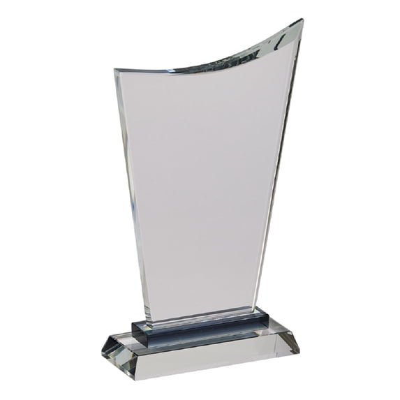 11.5" Clear Elegant Large Wave Shaped Trophy