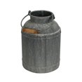 thumbnail image 1 of Contemporary Home Living 11" Gray Cylindrical Galvanized Rustic Milk Jar, 1 of 1