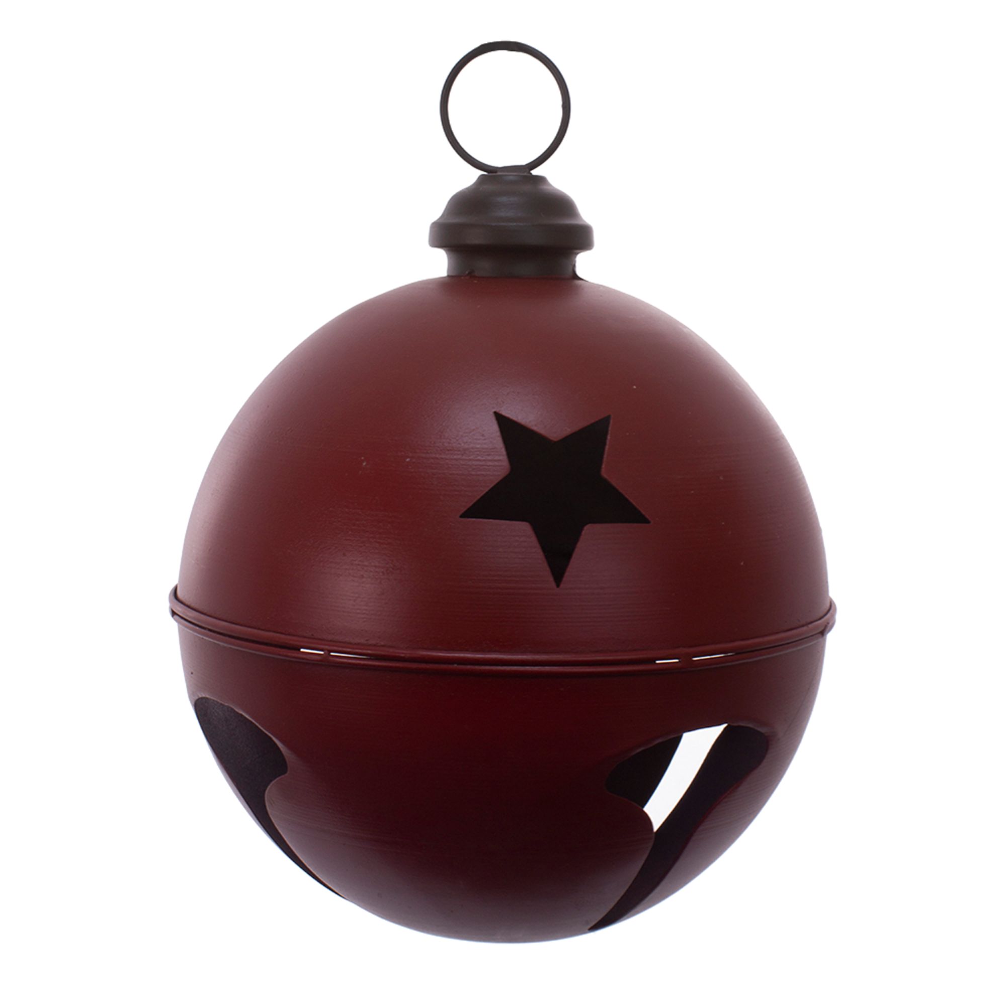 Contemporary Home Living 12.5 Maroon Red Round Christmas Bell