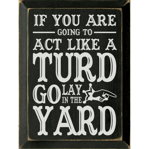 Contemporary Home Living 12" Black and White Rectangular Statement Wood Sign