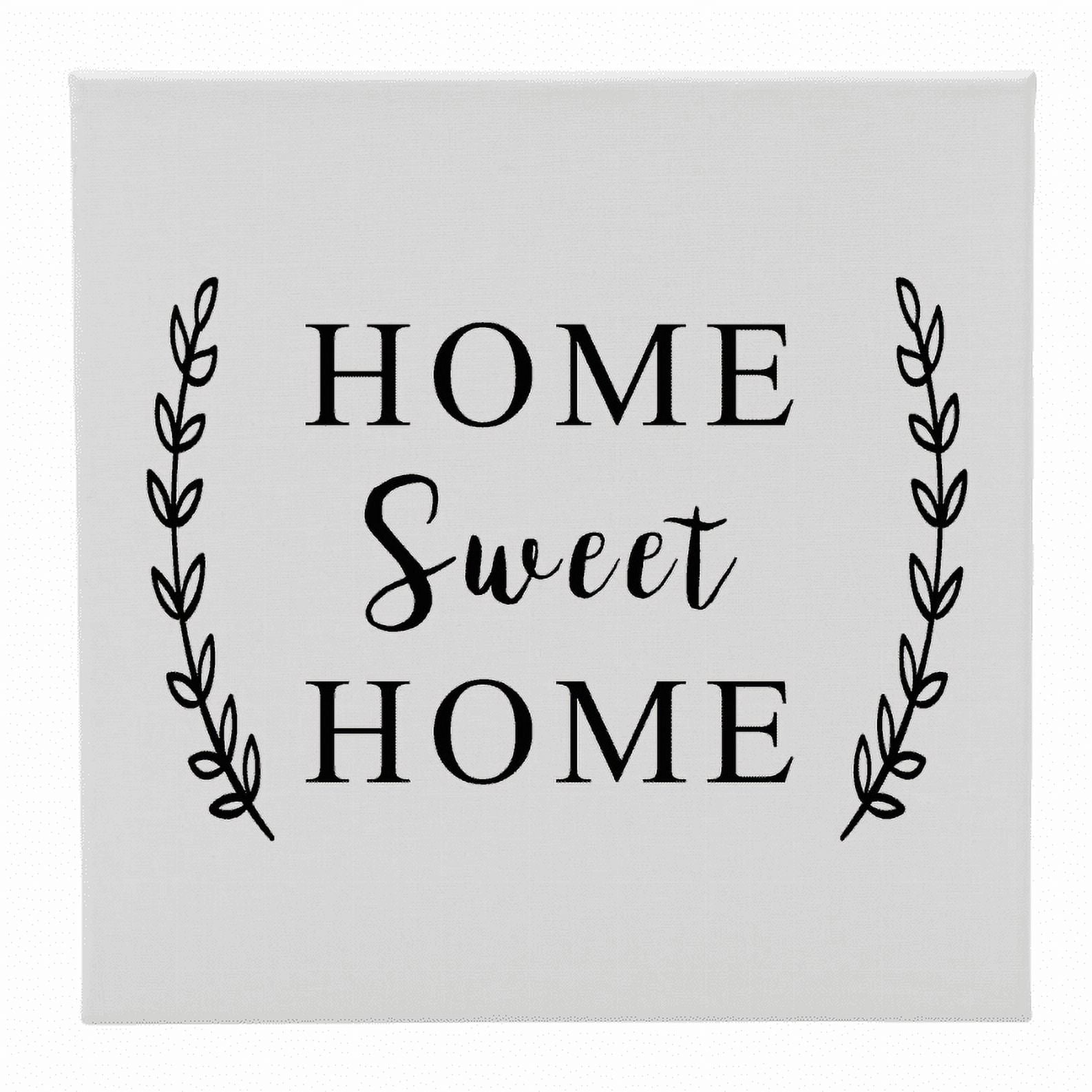 Contemporary Home Living 12" White Square Canvas in Wooden Frame with ...