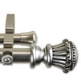 thumbnail image 1 of Contemporary Home Living 120"- 170" Sansa Satin Nickel Adjustable Double Curtain Rod With Finials, 1 of 2