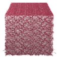thumbnail image 1 of Contemporary Home Living 120" Red and White Sequin Mesh Woven Table Runner Roll, 1 of 2