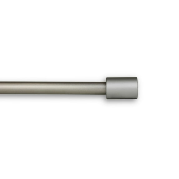 Contemporary Home Living 123" Satin Nickel Solid Curtain Rod with Mounting Hardware