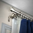 thumbnail image 1 of Contemporary Home Living 125.5" Silver Solid Contemporary Triple Curtain Rod, 1 of 2