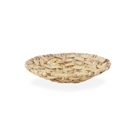 Contemporary Home Living 13.75" Beige Handcrafted Water Hyacinth Bowl Tabletop Decoration