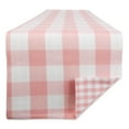 thumbnail image 1 of Contemporary Home Living 14" x 108" Pink and White Reversible Checkered Table Runner, 1 of 8