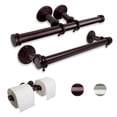 thumbnail image 1 of Contemporary Home Living 15" Bronze Contemporary Double Toilet Paper Holder, 1 of 3