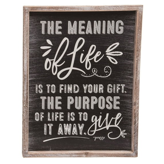 Contemporary Home Living 16.5" Chalkboard Life Motivational Wall Sign