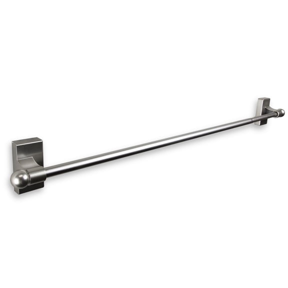 Contemporary Home Living 16" Silver Contemporary Magnetic Single Curtain Rod