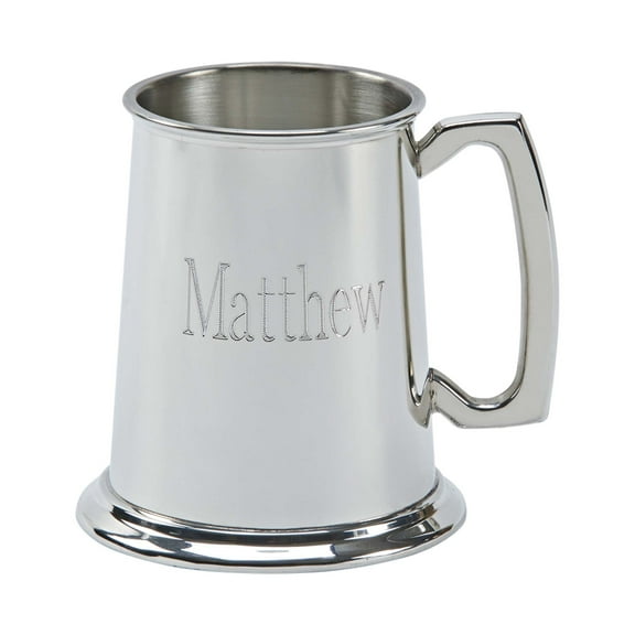 Contemporary Home Living 16 oz. Classic Polished Bright Silver Pint Tankard