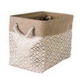 thumbnail image 1 of Contemporary Home Living 17.5" Brown and Bronze Rectangular Large Storage Basket, 1 of 2