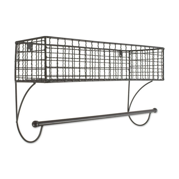 Contemporary Home Living 17" Gray Towel Rack