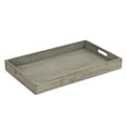 thumbnail image 1 of Contemporary Home Living 18.75" Gray Rectangular Wooden Tray with Handles, 1 of 5