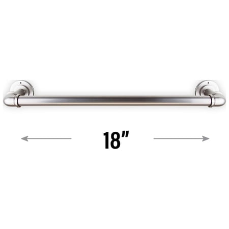 Contemporary Home Living 18" Silver Contemporary Industrial Pipe Towel Rack