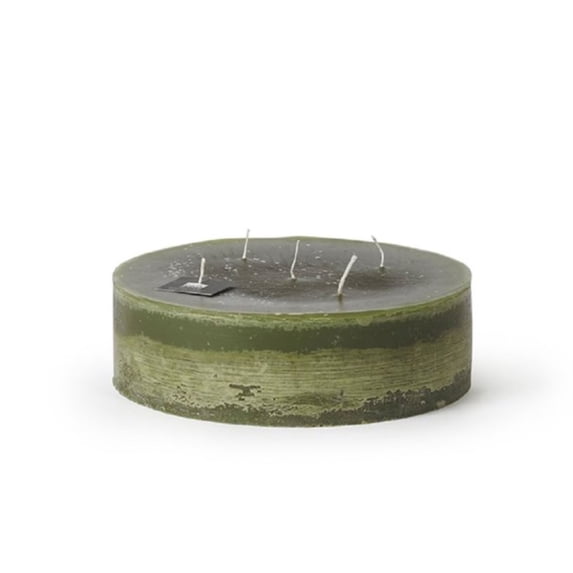 Contemporary Home Living 2.75" Dark Green Outdoor Pillar 4-Wick Super Candle