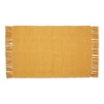 thumbnail image 1 of Contemporary Home Living 2' x 3' Ribbed 2-Tone Rectangular Area Throw Rug - Gold, 1 of 6