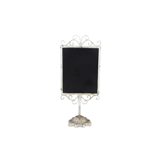 Contemporary Home Living 20.75" Distressed Metal Chalkboard with Stand
