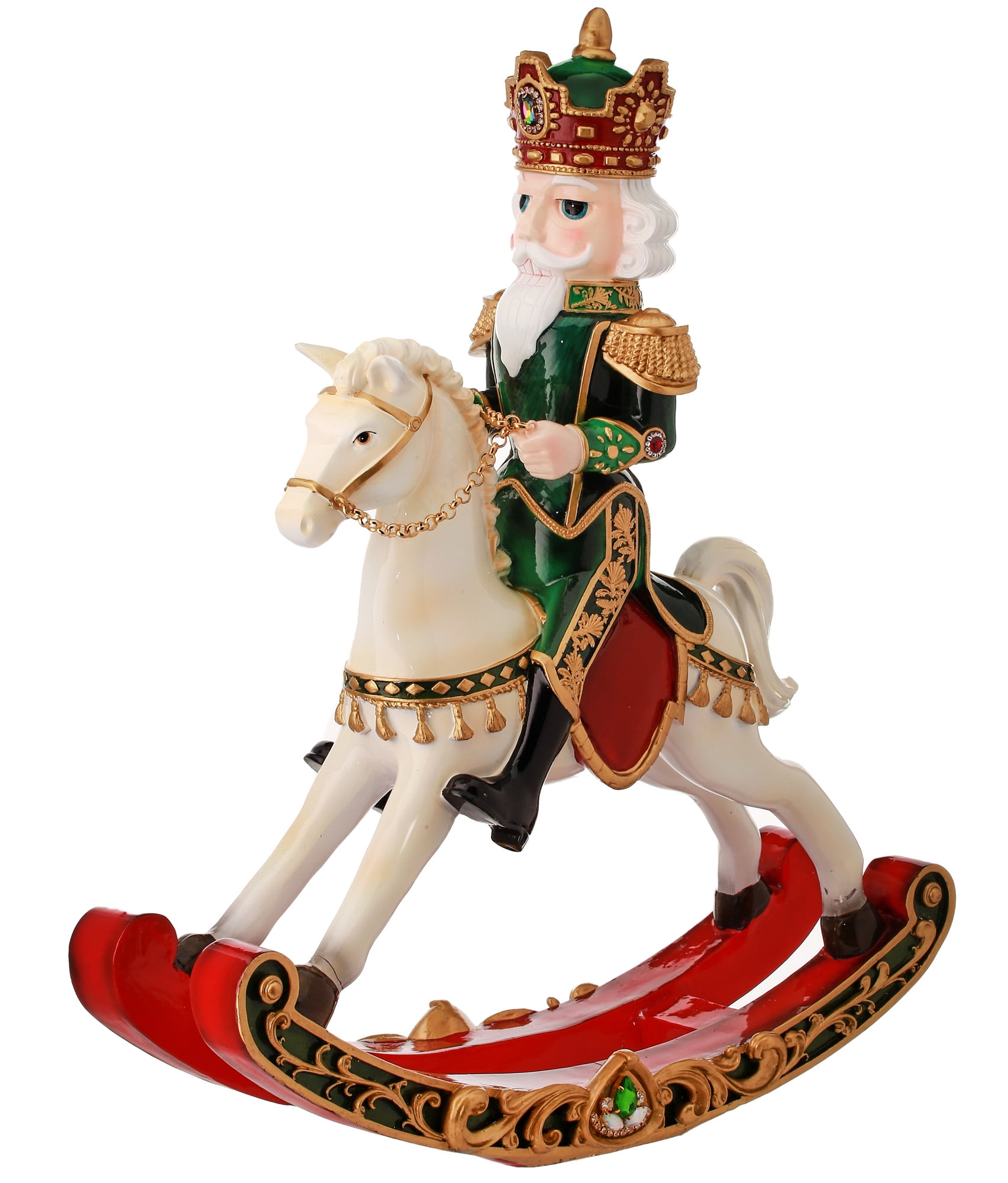 Contemporary Home Living 20" Royal Nutcracker Rocking Horse Tabletop