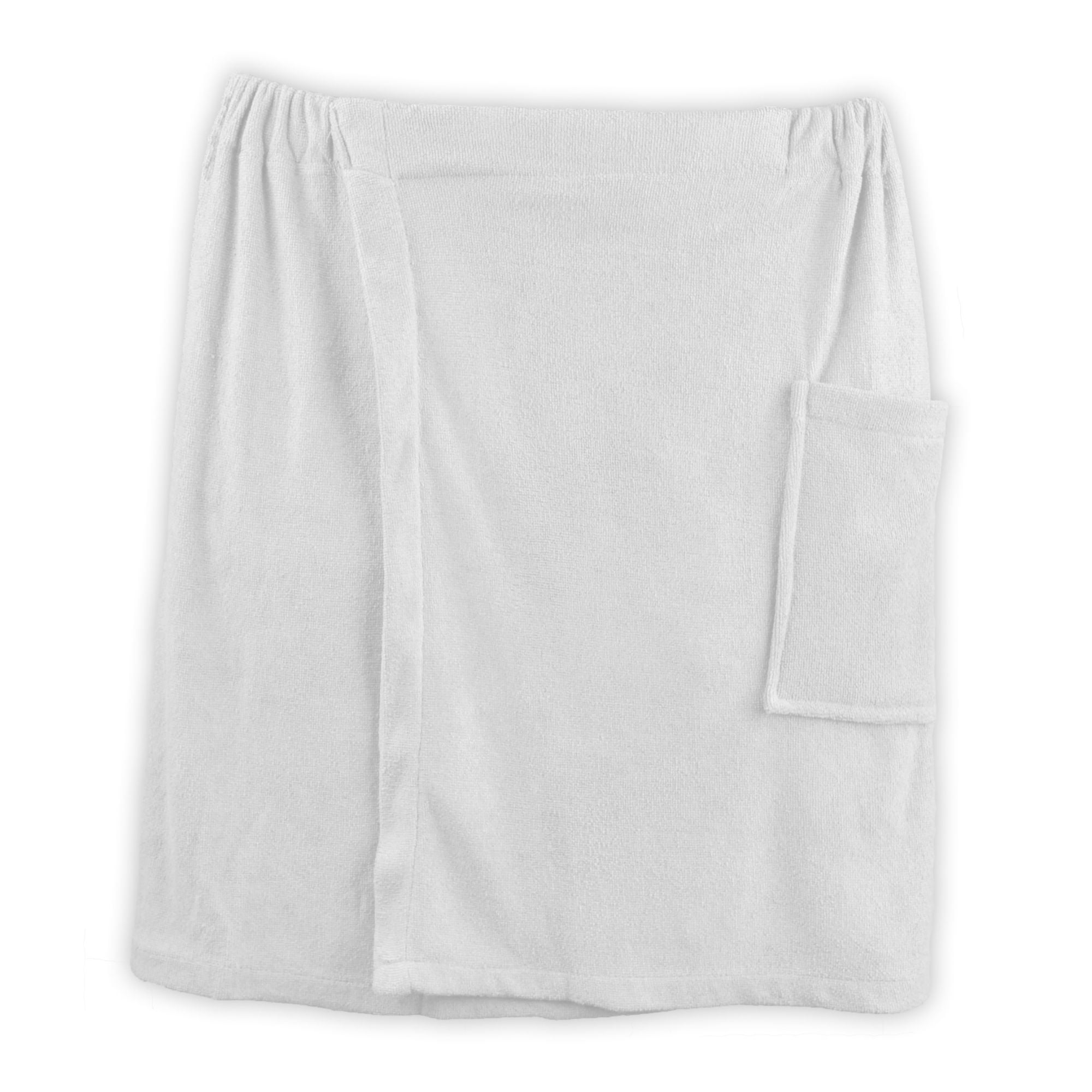 Contemporary Home Living 20" x 54" White Shower Wrap For Men