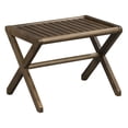 thumbnail image 1 of Contemporary Home Living 22.5" Antique Chestnut Brown Solid Rectangular Stool, 1 of 4