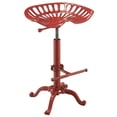 thumbnail image 1 of Contemporary Home Living 22.5" Red Farmhouse Adjustable Tractor Seat Stool with Footrest, 1 of 2